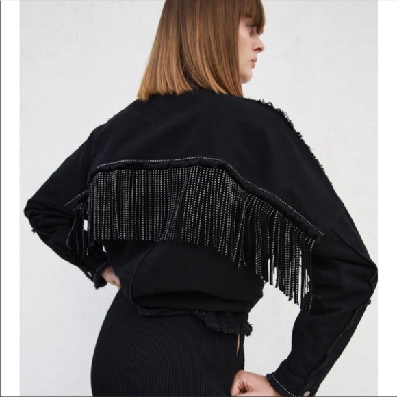 Zara Jackets & Blazers - Zara Rhinestone Fringe Jacket